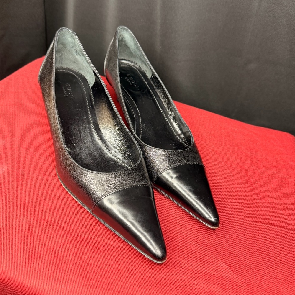 Gucci Black Leather Footwear